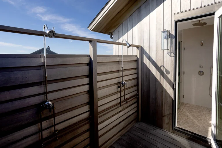 Upstairs Double Outdoor Shower